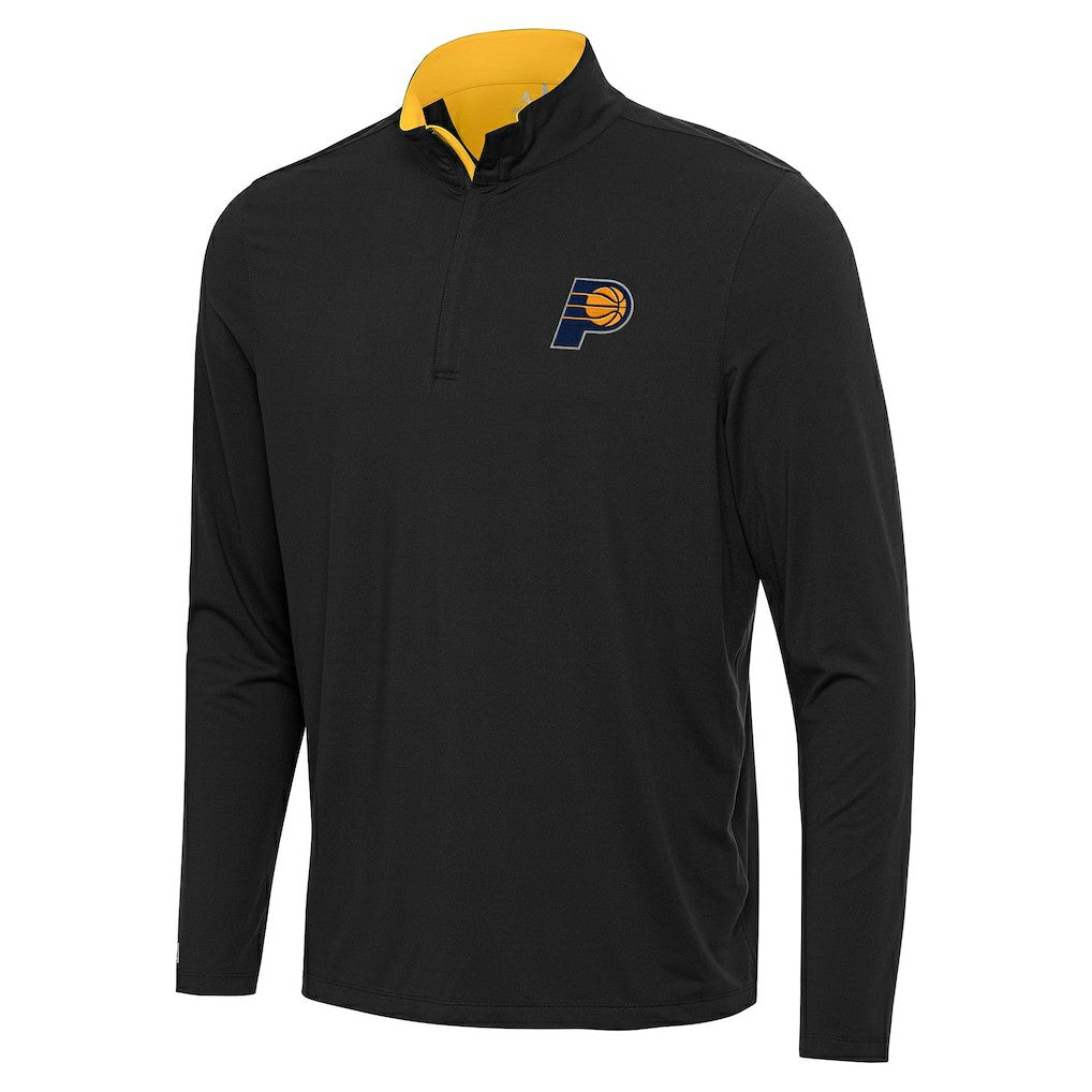 Indiana Pacers Antigua Content Quarter-Zip Top - Black/Gold cheap