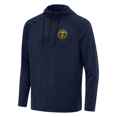 Denver Nuggets Antigua Spikes Raglan Quarter-Zip Hoodie sale - Heather Navy cheap