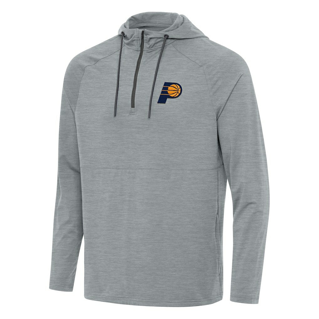 Indiana Pacers Antigua Spikes Raglan Quarter-Zip Hoodie - Heather Gray cheap