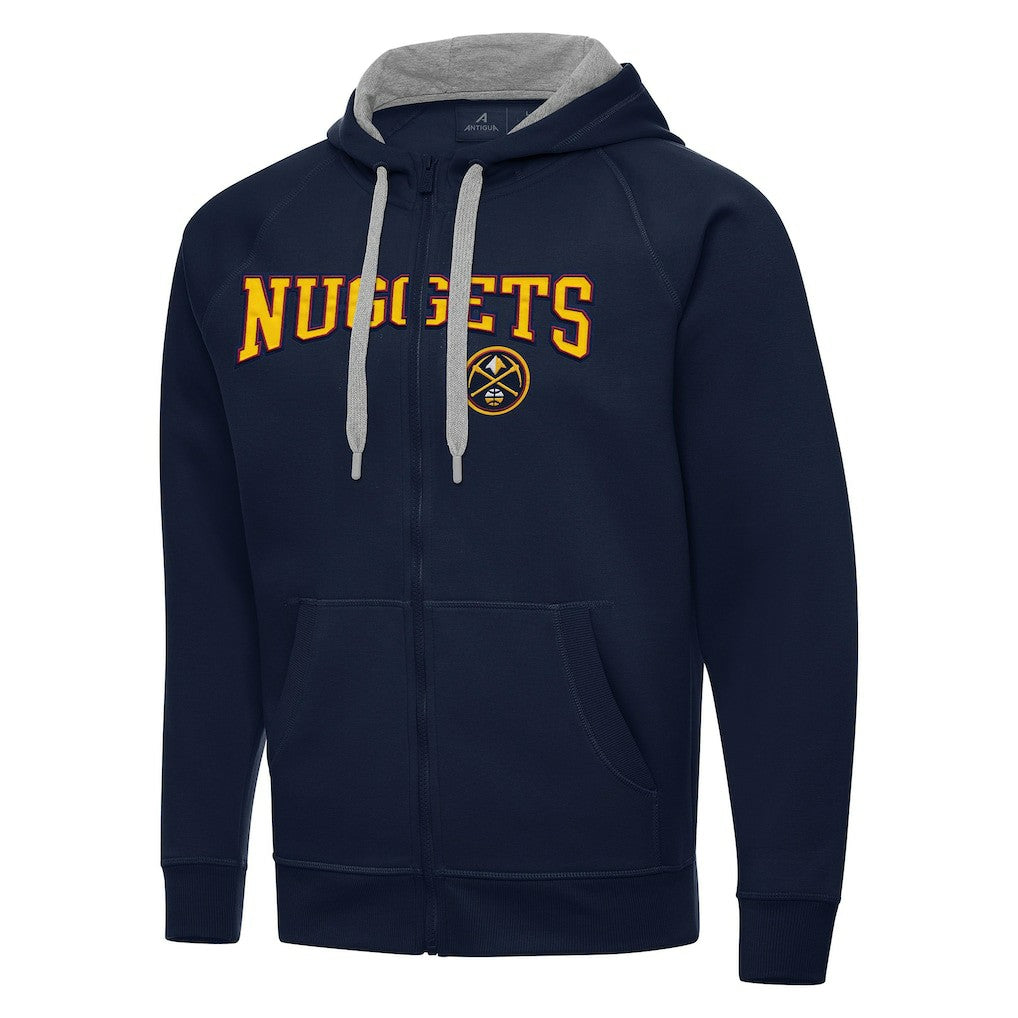 Denver Nuggets Antigua Big & Tall Victory Full-Zip Hoodie Jacket sale - Navy online