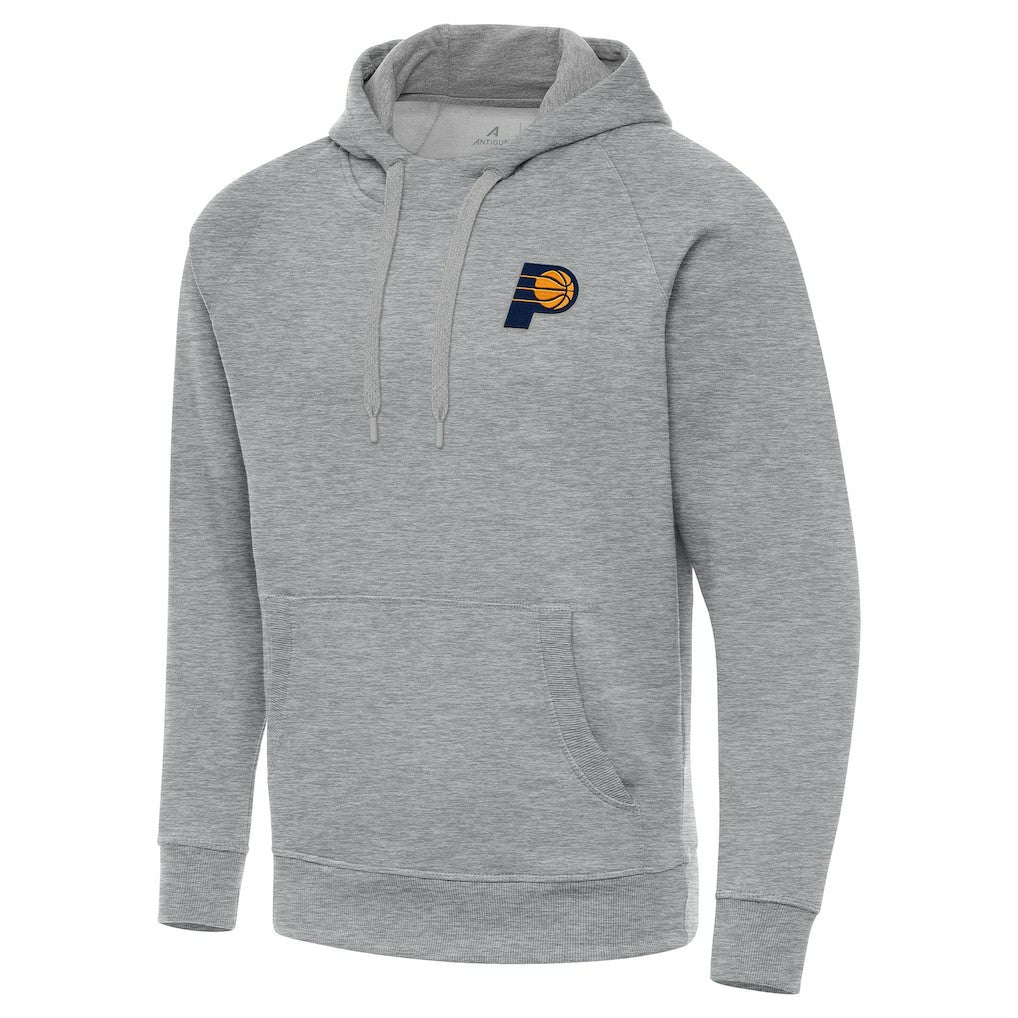 Indiana Pacers Antigua Big & Tall Victory Raglan Pullover Hoodie - Heather Gray for sale