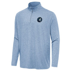 Minnesota Timberwolves Antigua Hunk Quarter-Zip Top - Heather Blue cheap