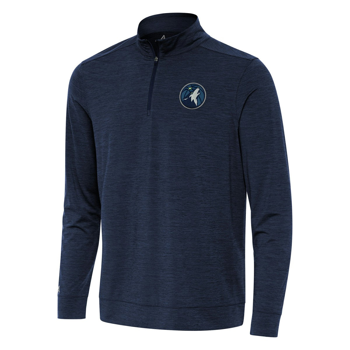 Minnesota Timberwolves Antigua Bright Quarter-Zip Top - Heather Navy outlet