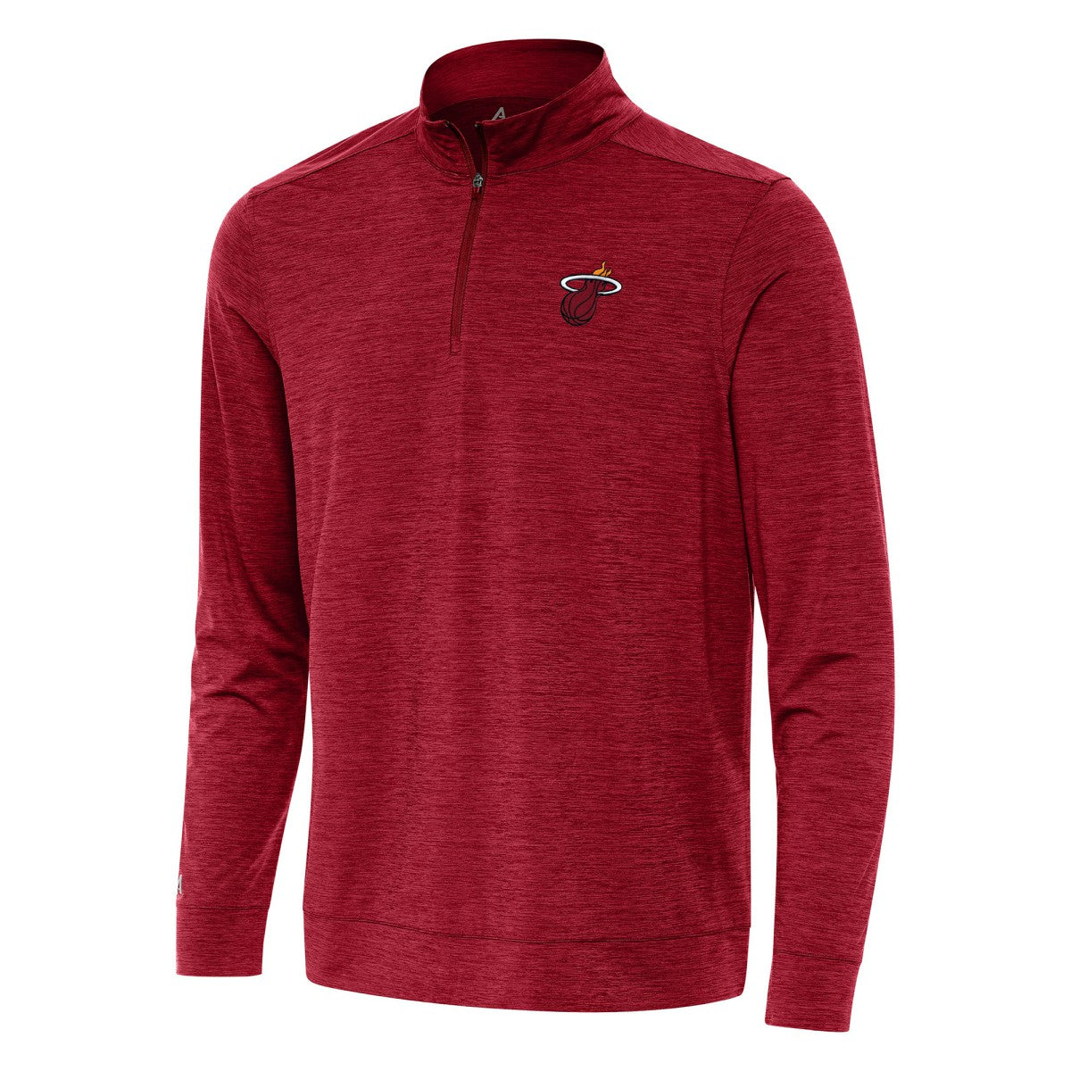 Miami Heat Antigua Bright Quarter-Zip Top - Cardinal sale