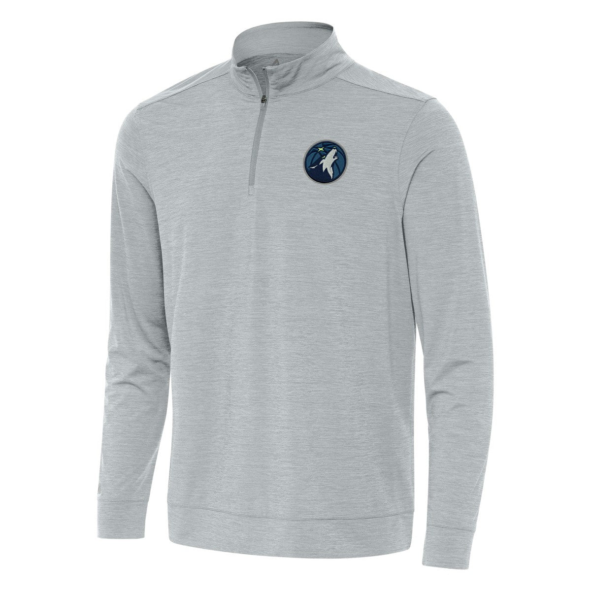 Minnesota Timberwolves Antigua Bright Quarter-Zip Top - Heather Gray cheap