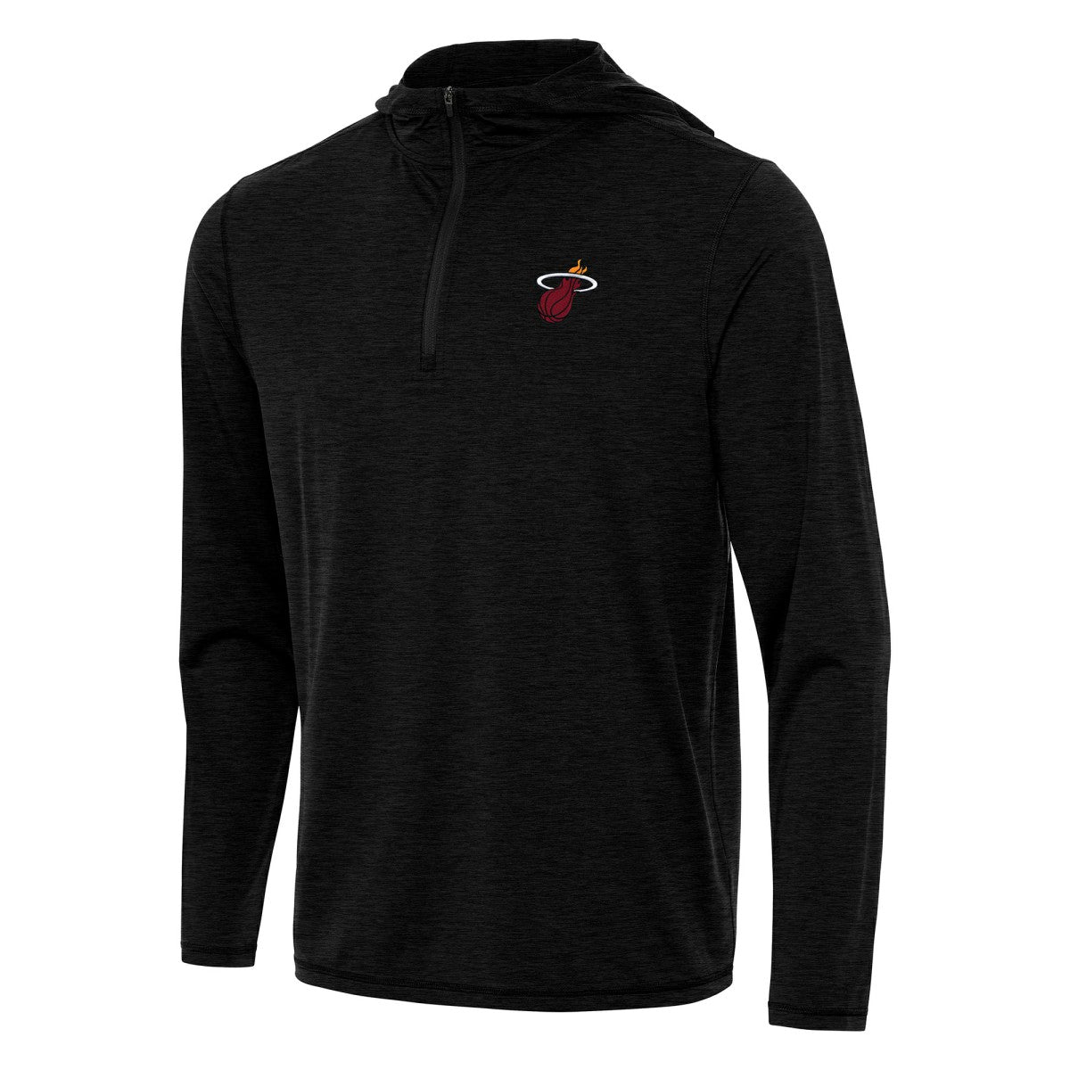 Miami Heat Antigua Tidy Quarter-Zip Hoodie - Heather Black discount