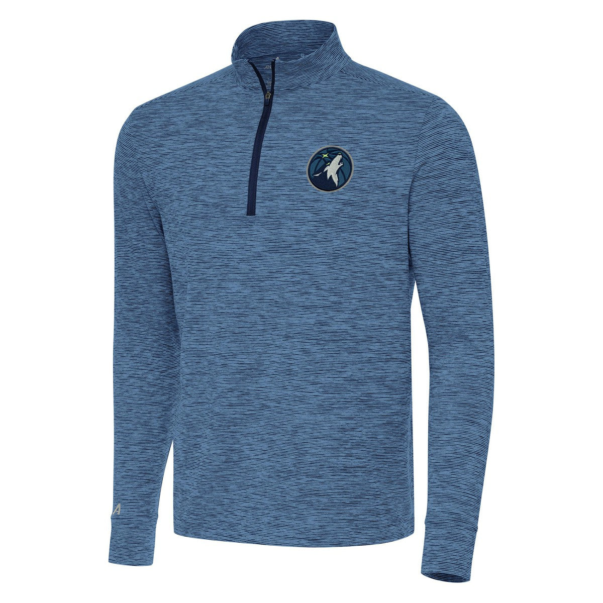 Minnesota Timberwolves Antigua Cause Quarter-Zip Top - Heather Navy sale