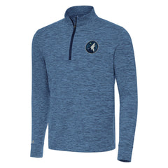 Minnesota Timberwolves Antigua Cause Quarter-Zip Top - Heather Navy sale