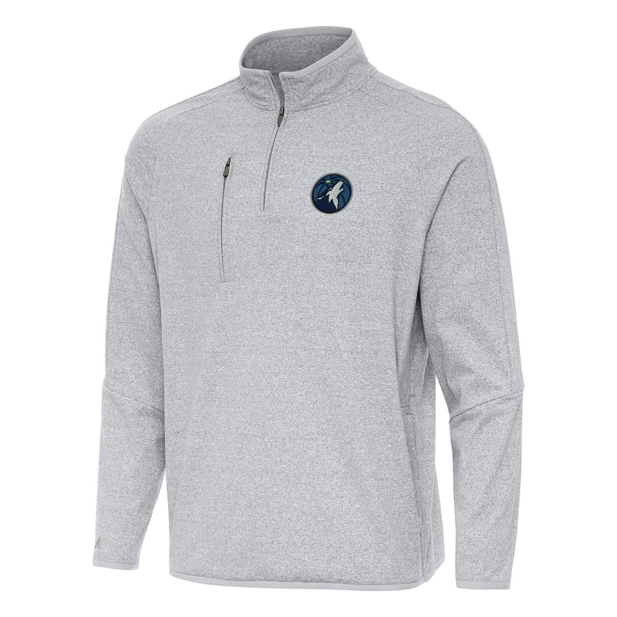 Minnesota Timberwolves Antigua Certain Quarter-Zip Tri-Blend Sweatshirt - Heather Gray shop