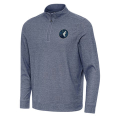 Minnesota Timberwolves Antigua Subtle Quarter-Zip Sweatshirt - Heather Navy for sale