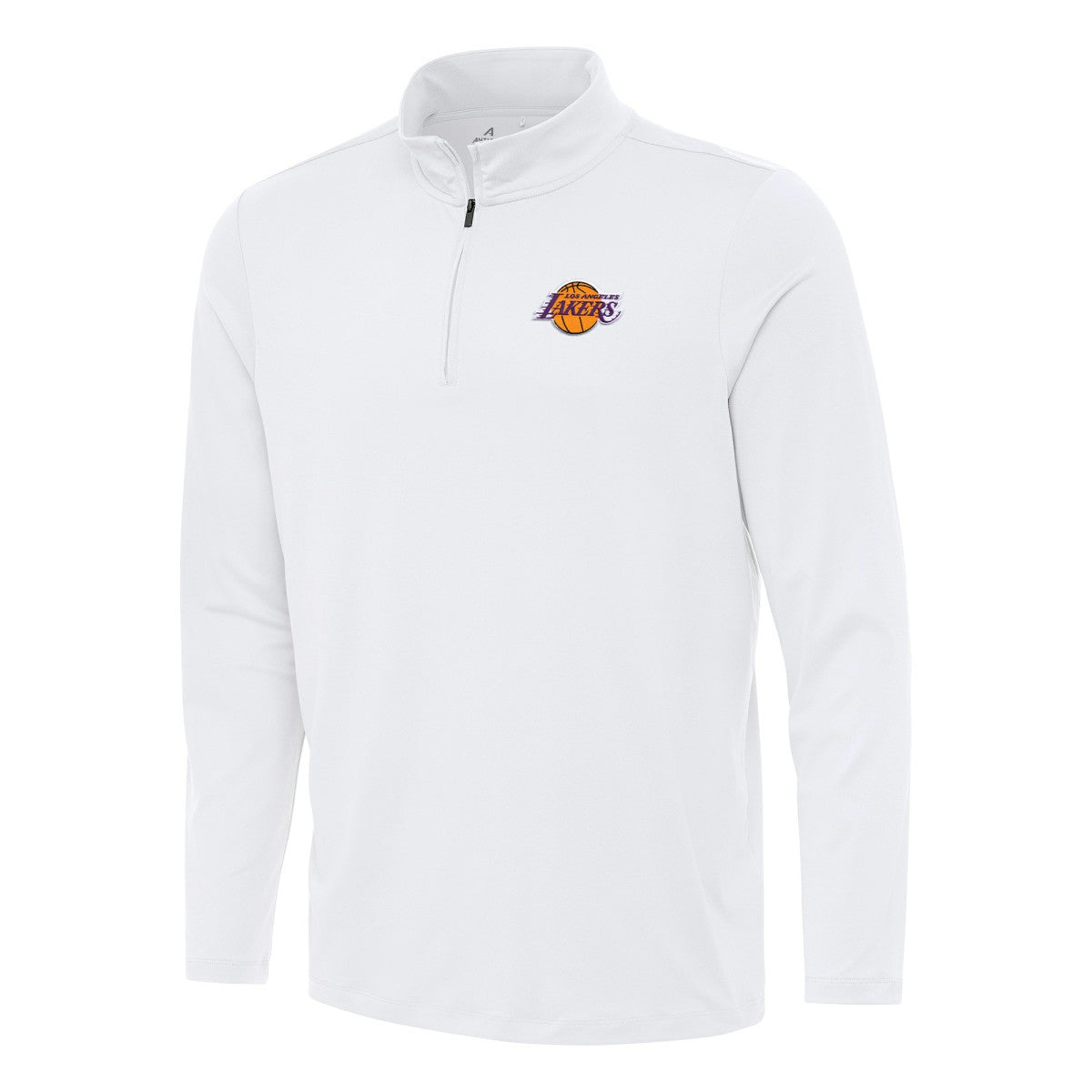 Los Angeles Lakers Antigua Reprocess Quarter-Zip Top - White sale