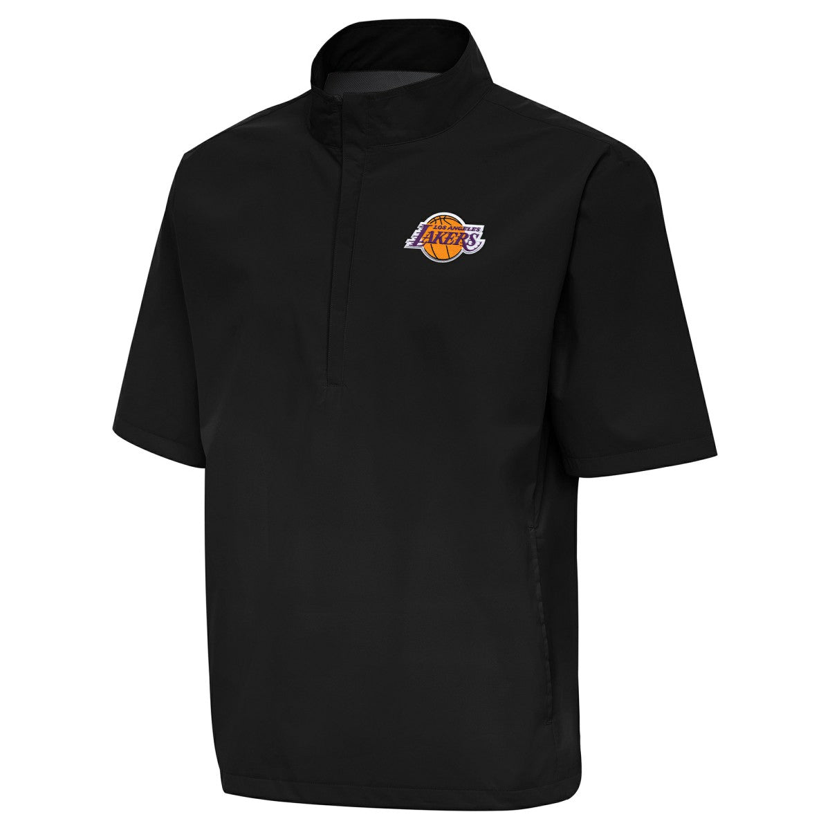 Los Angeles Lakers Antigua Brisk Quarter-Zip Windbreaker - Black on sale