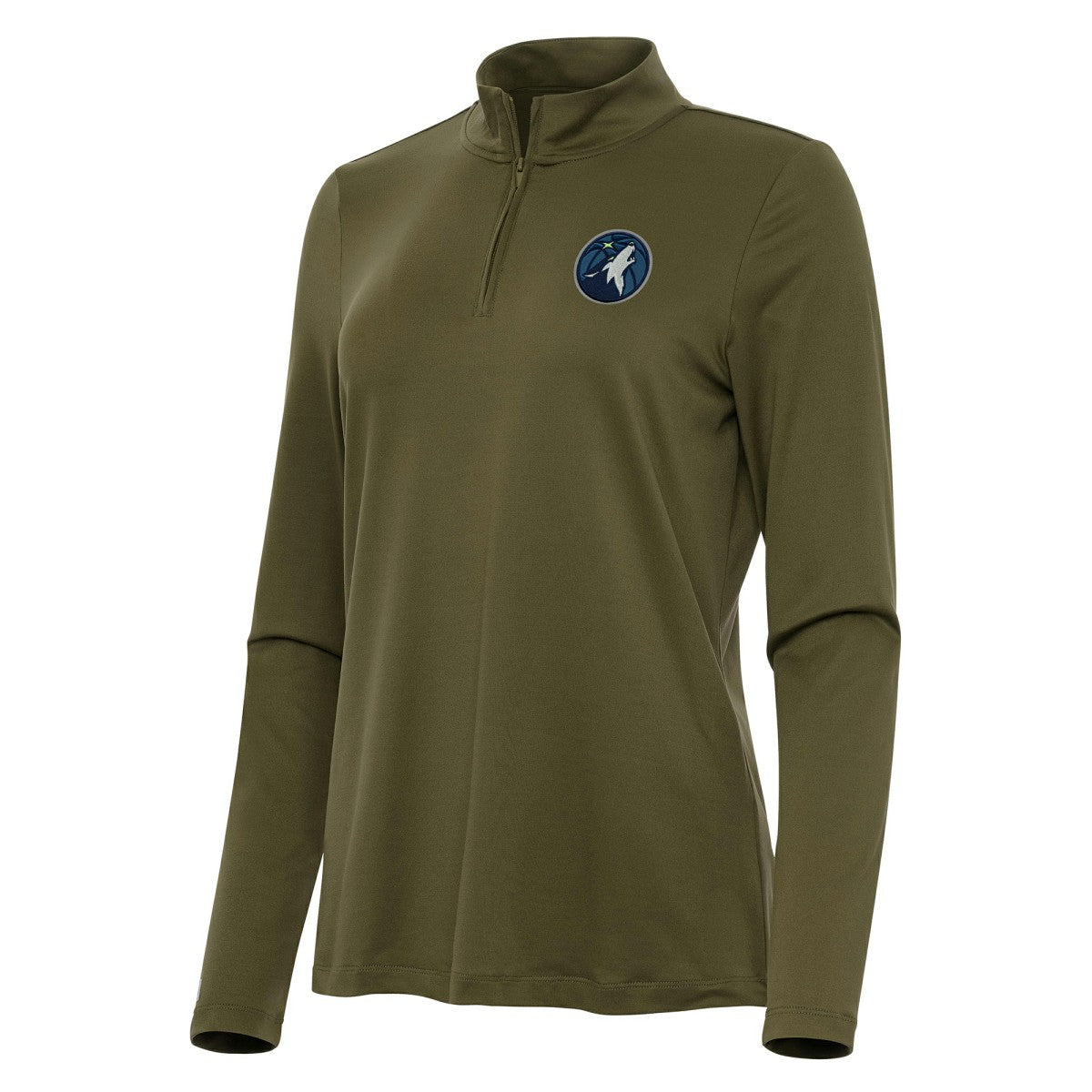 Minnesota Timberwolves Antigua Women's Reprocess Quarter-Zip Top - Olive outlet