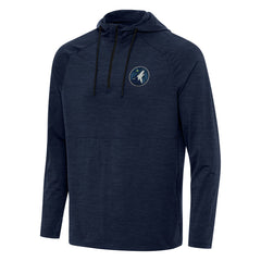 Minnesota Timberwolves Antigua Spikes Raglan Quarter-Zip Hoodie - Heather Navy discount