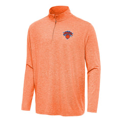 New York Knicks Antigua Hunk Quarter-Zip Top - Heather Orange discount
