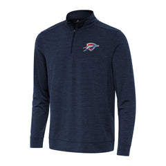 Oklahoma City Thunder Antigua Bright Quarter-Zip Top - Heather Navy for sale