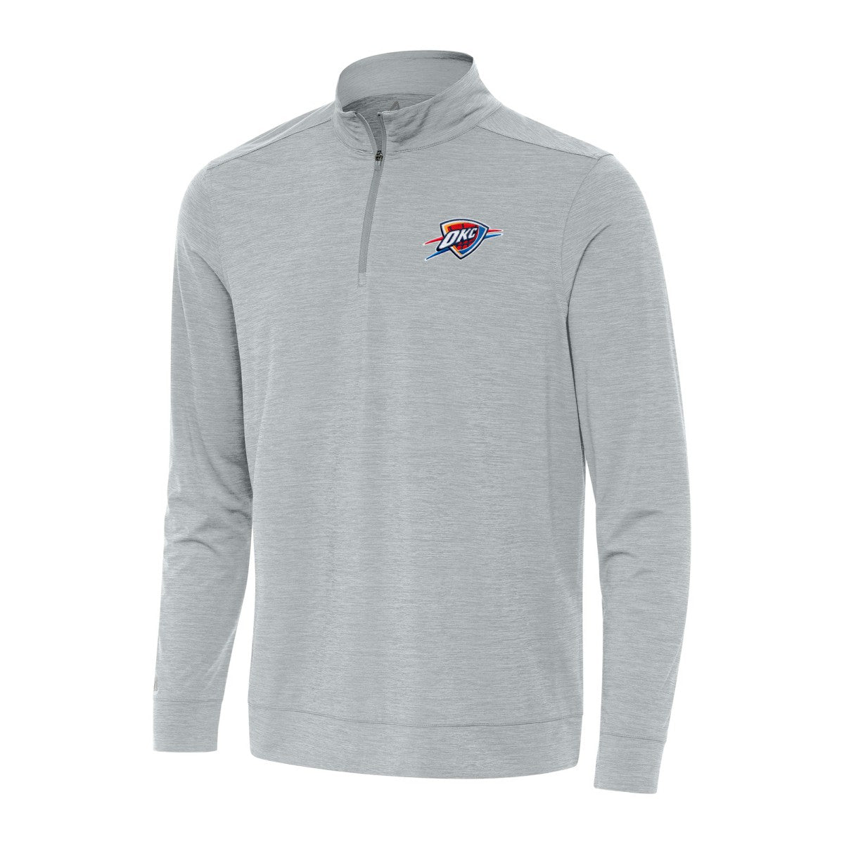 Oklahoma City Thunder Antigua Bright Quarter-Zip Top - Heather Gray sale