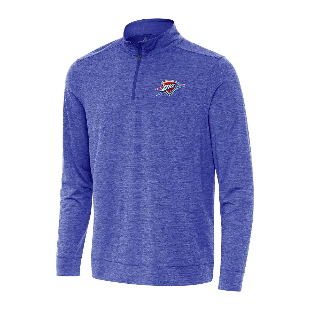 Oklahoma City Thunder Antigua Bright Quarter-Zip Top - Heather Royal on sale