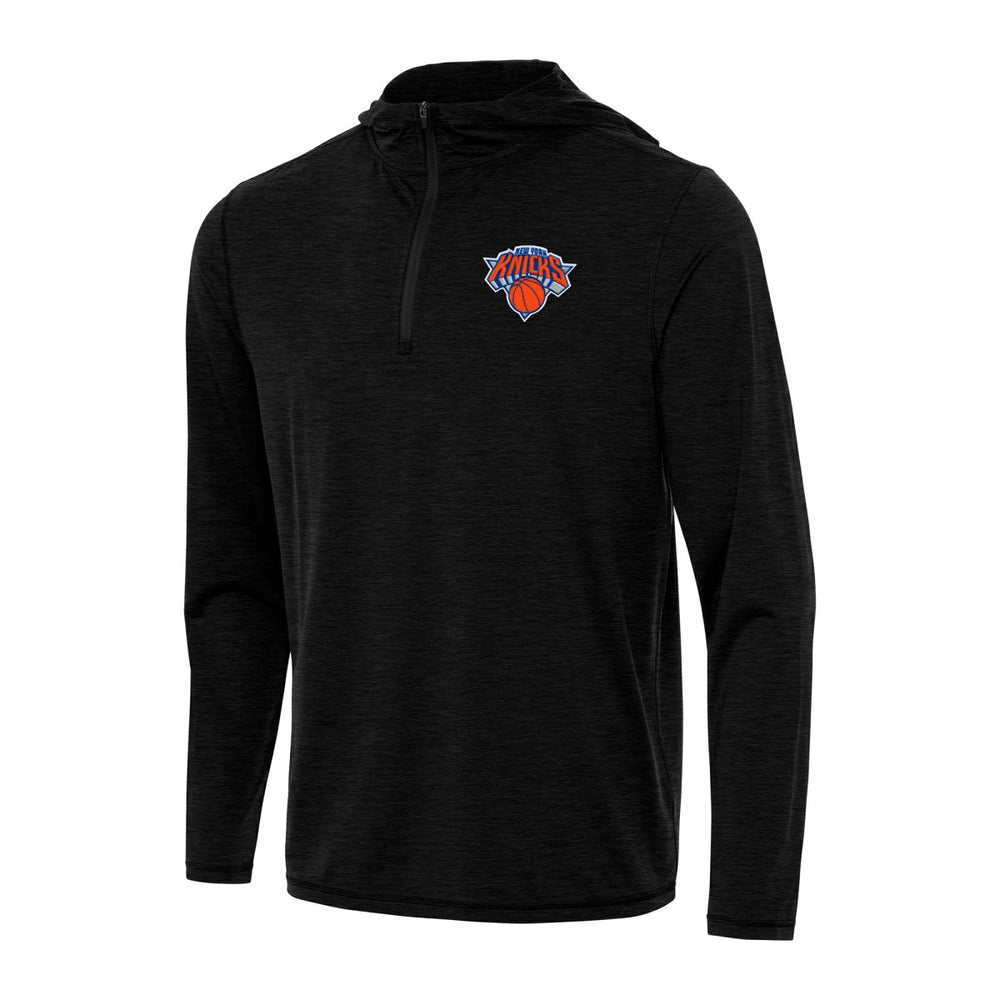 New York Knicks Antigua Tidy Quarter-Zip Hoodie - Heather Black on sale