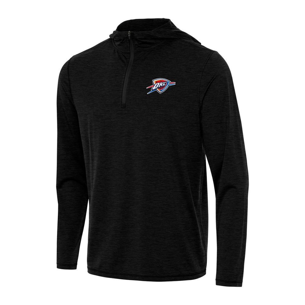 Oklahoma City Thunder Antigua Tidy Quarter-Zip Hoodie - Heather Black for sale