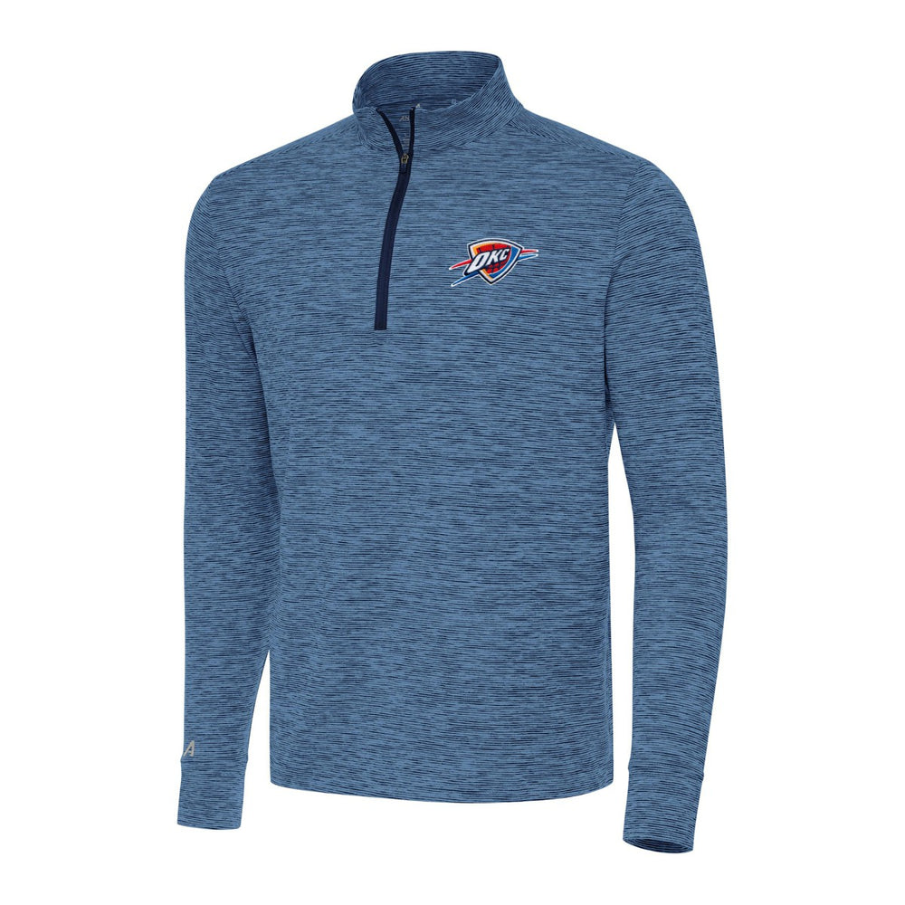 Oklahoma City Thunder Antigua Cause Quarter-Zip Top - Heather Navy cheap