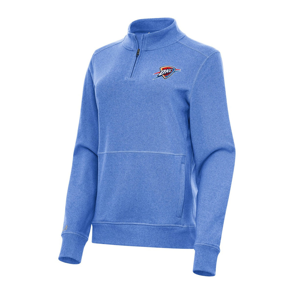 Oklahoma City Thunder Antigua Women's Crush Quarter-Zip Fleece Sweatshirt - Heather Royal sale