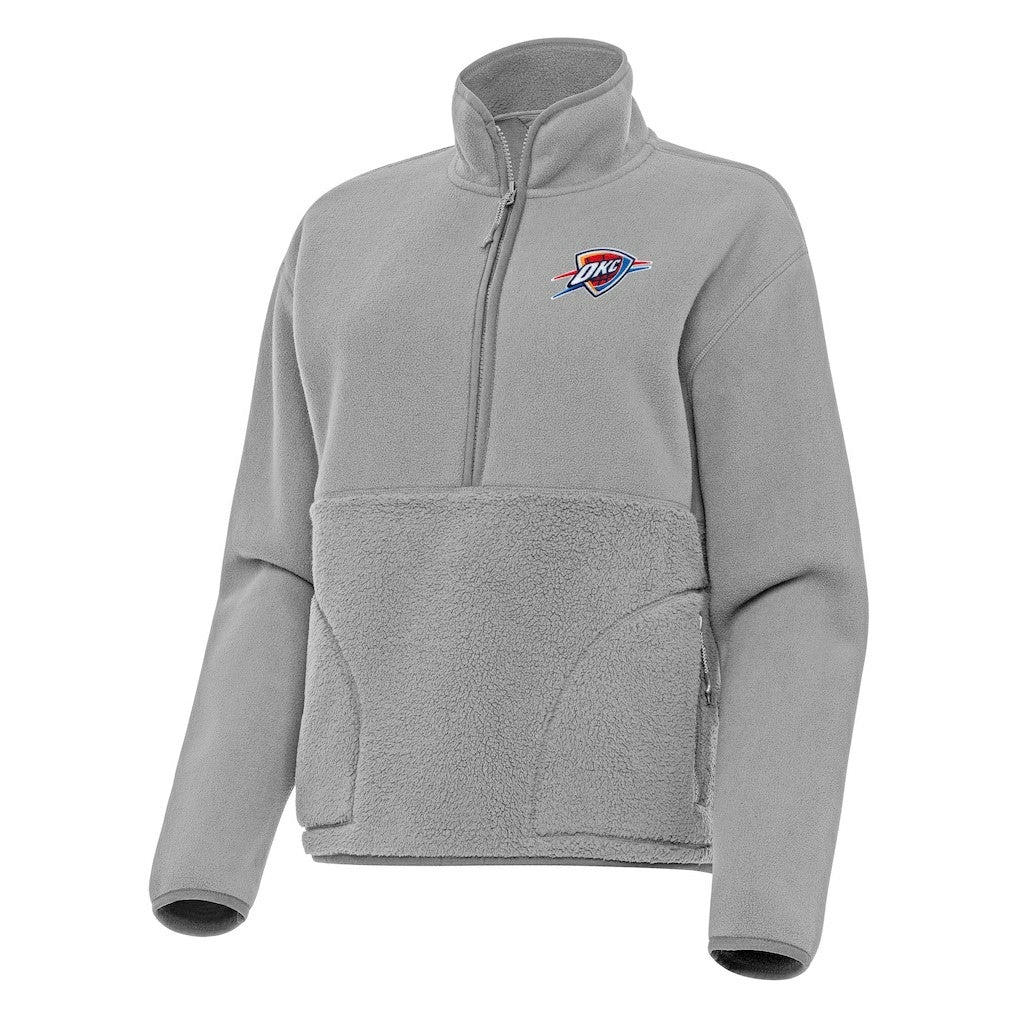 Oklahoma City Thunder Antigua Women's Figure Half-Zip Pullover Sweatshirt - Gray online