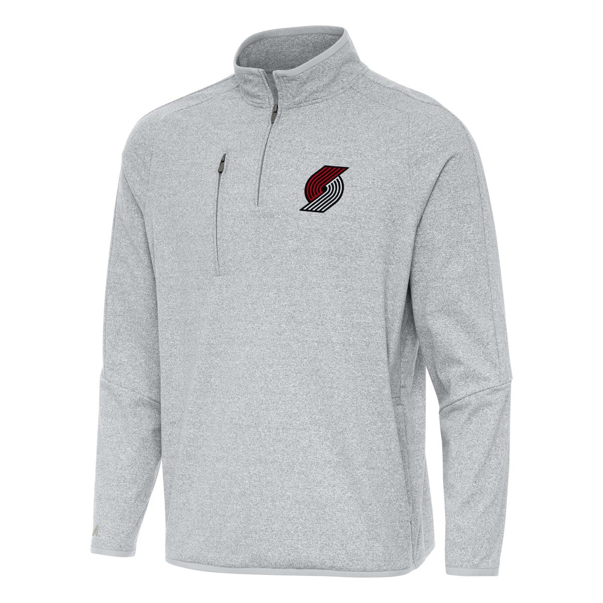 Portland Trail Blazers Antigua Certain Quarter-Zip Tri-Blend Sweatshirt - Heather Gray sale