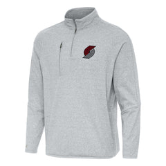 Portland Trail Blazers Antigua Certain Quarter-Zip Tri-Blend Sweatshirt - Heather Gray sale