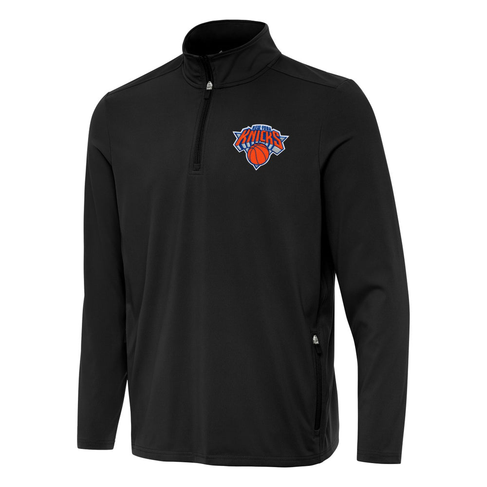 New York Knicks Antigua Perilous Quarter-Zip Sweatshirt - Black outlet
