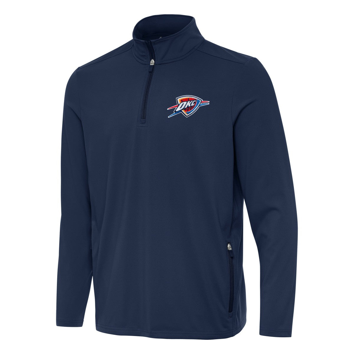 Oklahoma City Thunder Antigua Perilous Quarter-Zip Sweatshirt - Navy online
