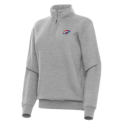 Oklahoma City Thunder Antigua Women's Victory Quarter-Zip Sweatshirt - Heather Gray outlet