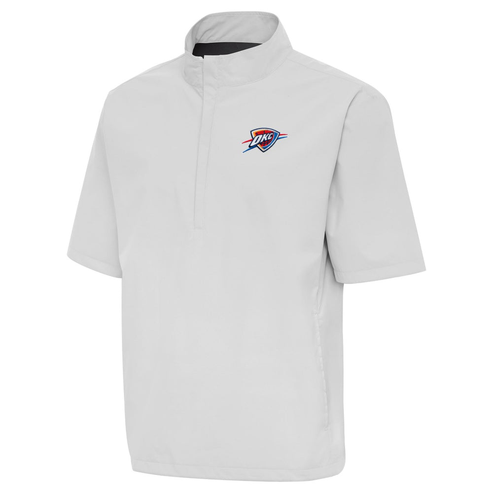 Oklahoma City Thunder Antigua Brisk Quarter-Zip Windbreaker - Heather Gray discount