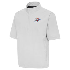 Oklahoma City Thunder Antigua Brisk Quarter-Zip Windbreaker - Heather Gray discount