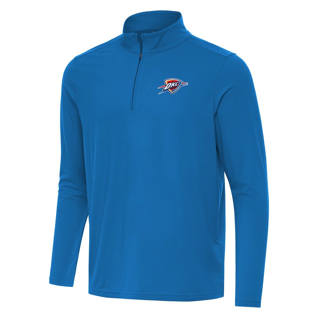 Oklahoma City Thunder Antigua Intent Quarter-Zip Top - Blue on sale