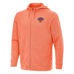New York Knicks Antigua Effortless Full-Zip Hoodie Jacket - Heather Orange cheap