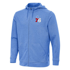 Philadelphia 76ers Antigua Effortless Full-Zip Hoodie Jacket - Heather Royal sale