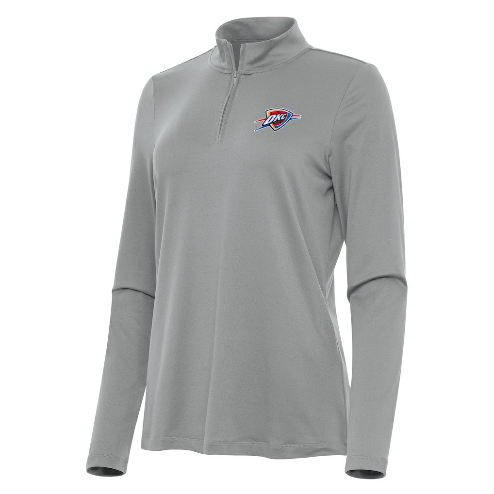 Oklahoma City Thunder Antigua Women's Reprocess Quarter-Zip Top - Gray outlet