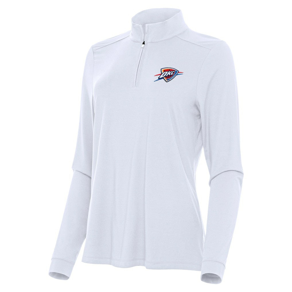 Oklahoma City Thunder Antigua Women's Intent Quarter-Zip Top sale - White sale