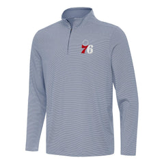 Philadelphia 76ers Antigua Twine Quarter-Zip Top - Navy on sale