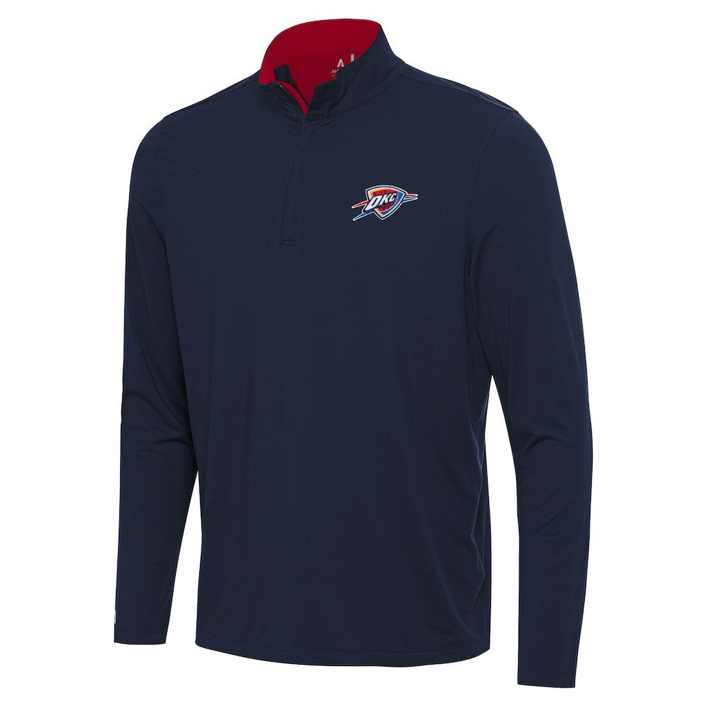 Oklahoma City Thunder Antigua Content Quarter-Zip Top - Navy/Red shop