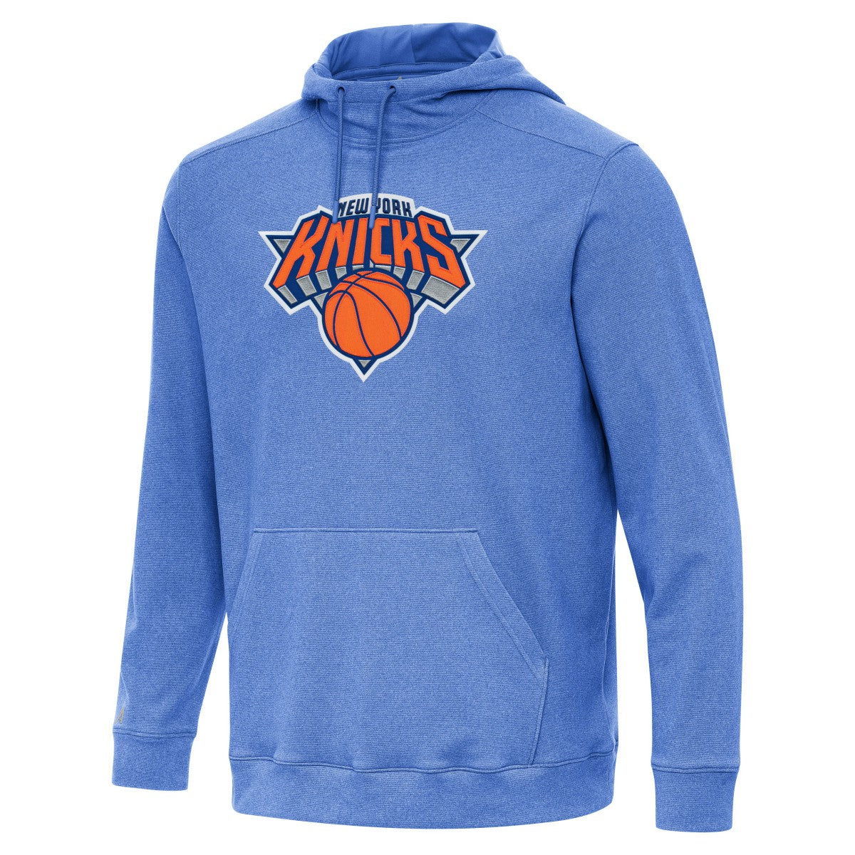 New York Knicks Antigua Cloud Pullover Hoodie - Heather Blue on sale