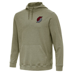 Portland Trail Blazers Antigua Cloud Pullover Hoodie - Heather Olive for sale