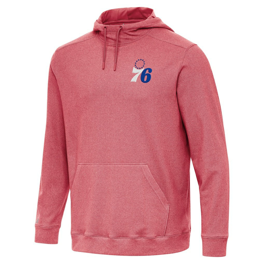 Philadelphia 76ers Antigua Cloud Pullover Hoodie - Heather Red on sale