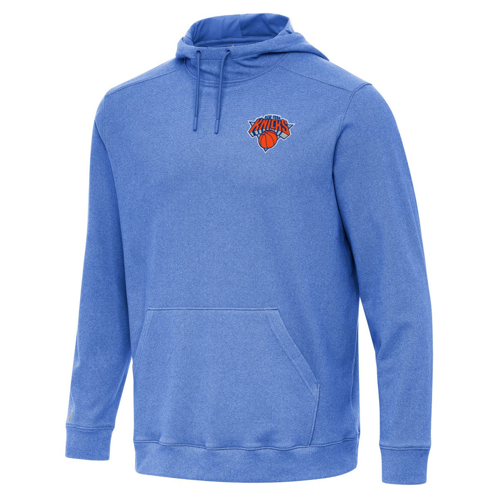 New York Knicks Antigua Cloud Pullover Hoodie - Heather Blue discount