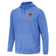 New York Knicks Antigua Cloud Pullover Hoodie - Heather Blue discount