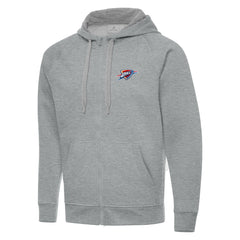 Oklahoma City Thunder Antigua Big & Tall Victory Full-Zip Hoodie Jacket - Heather Gray sale