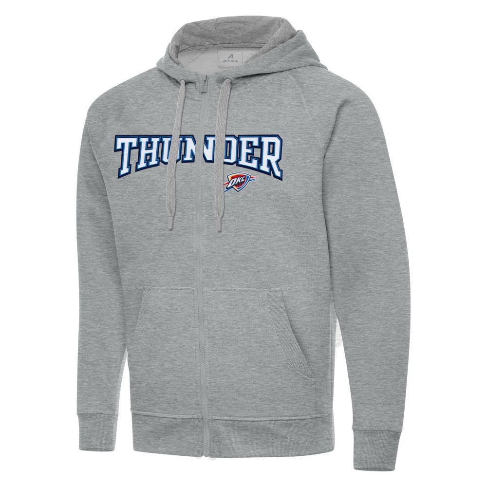 Oklahoma City Thunder Antigua Big & Tall Victory Full-Zip Hoodie Jacket - Heather Gray on sale