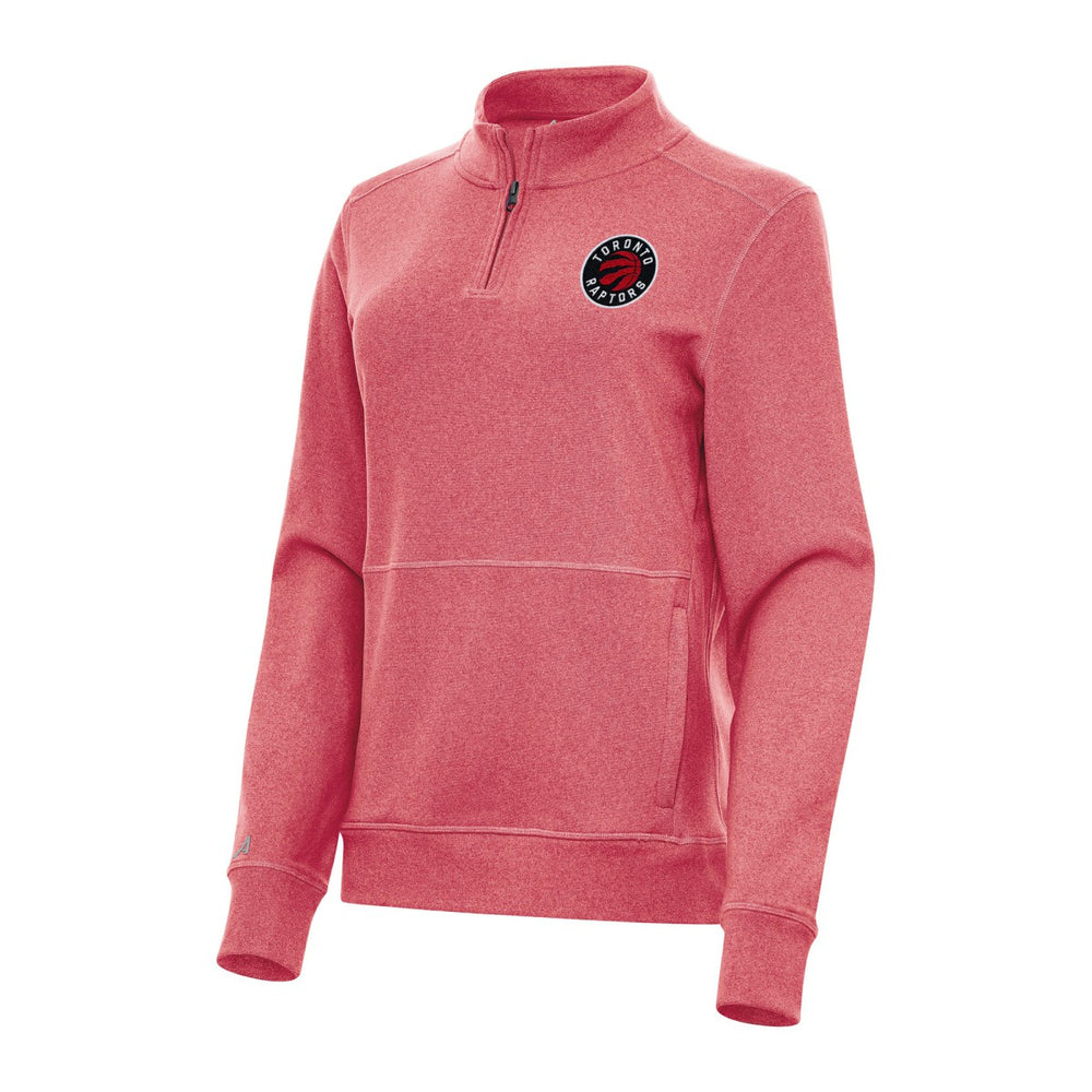 Toronto Raptors Antigua Women's Crush Quarter-Zip Fleece Sweatshirt - Heather Red discount