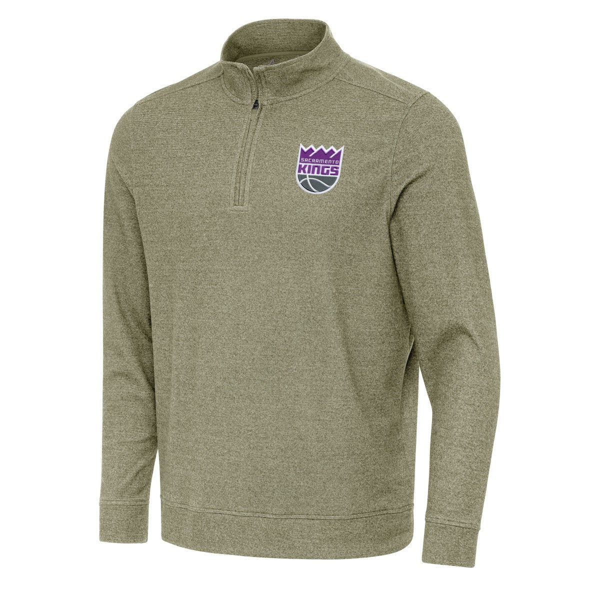 Sacramento Kings Antigua Subtle Quarter-Zip Sweatshirt - Olive on sale